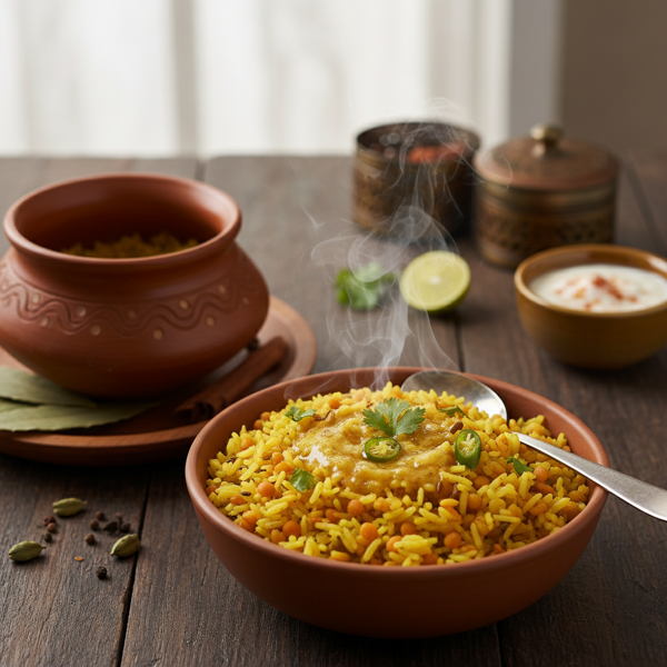 Comforting One-Pot Khichdi with Lentils and Rice recipe