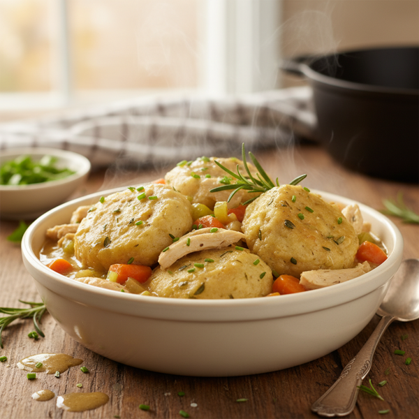 Comforting Slow-Cooker Chicken & Herb Dumplings recipe