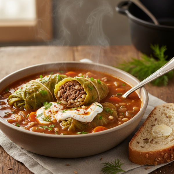 Comforting Stuffed Cabbage Soup recipe
