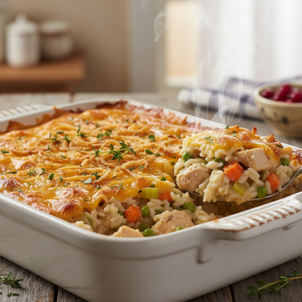 Comforting Turkey and Rice Casserole recipe