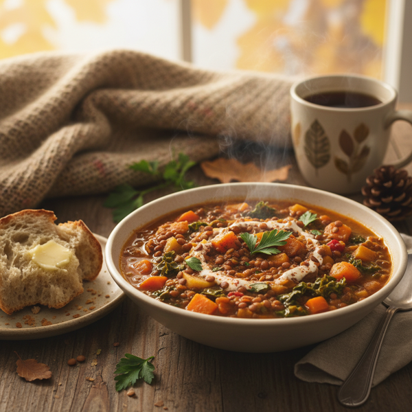 Cozy Harvest Lentil Stew recipe