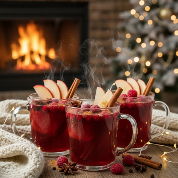 Cozy Holiday Raspberry Apple Cider recipe