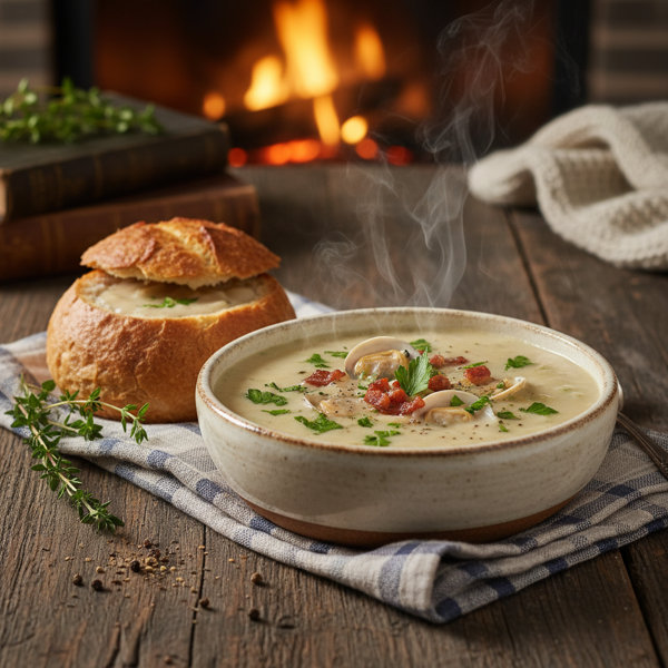 Cozy New England Clam Chowder recipe