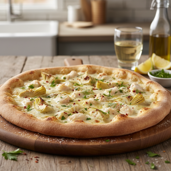 Crab & Artichoke Delight Pizza recipe