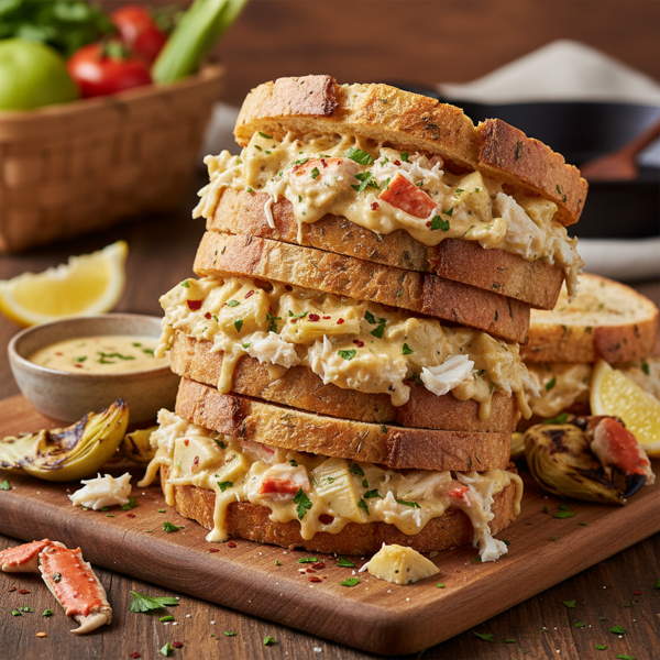 Crab & Artichoke Delight Sandwiches recipe