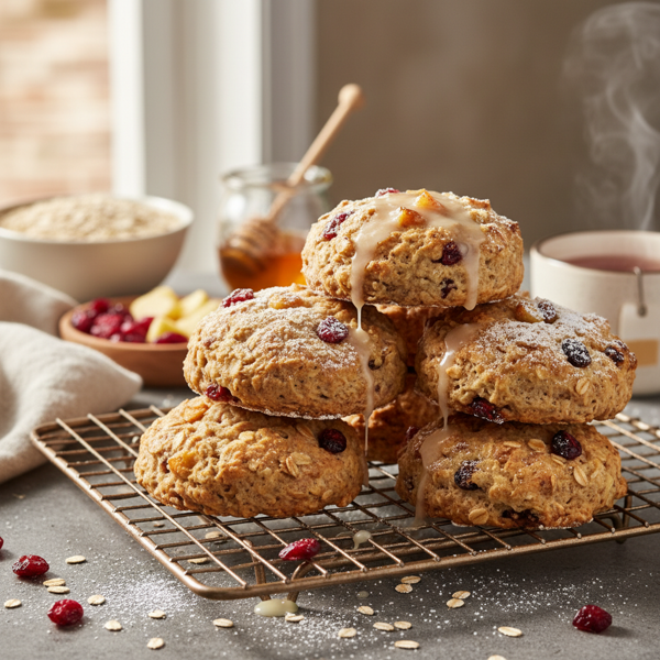 Cranberry-Apple Oatmeal Scones recipe