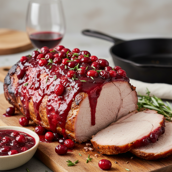 Cranberry-Glazed Pork Loin recipe