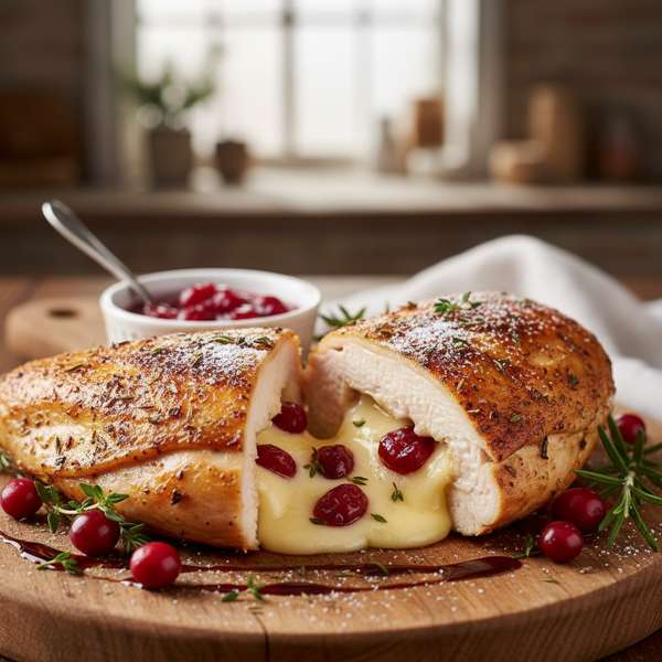 Cranberry-Infused Camembert Stuffed Chicken recipe