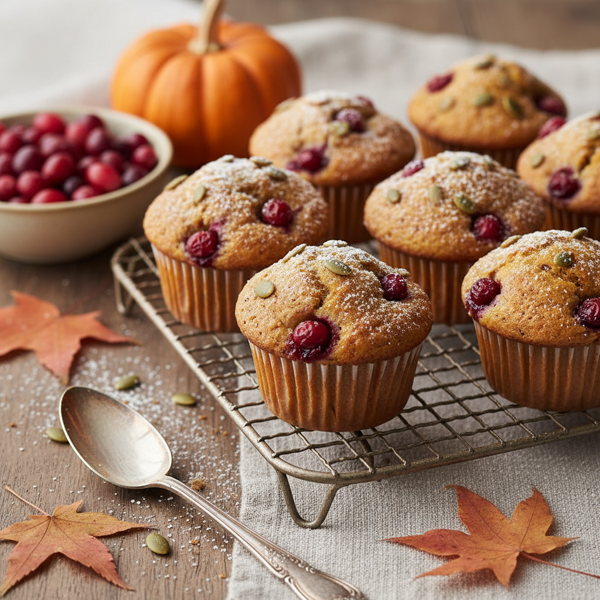 Cranberry-Infused Pumpkin Muffins recipe