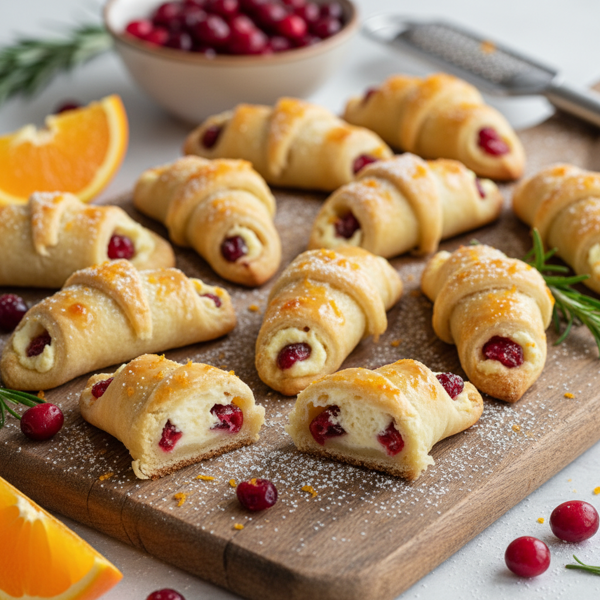 Cranberry-Orange Cream Cheese Rugelach recipe