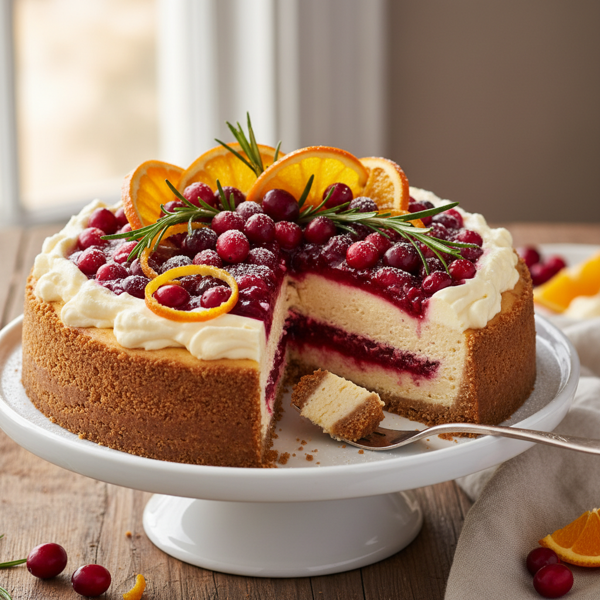Cranberry-Orange Delight Cheesecake recipe