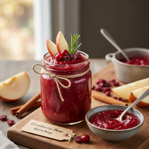 Cranberry-Pear Delight Ketchup recipe