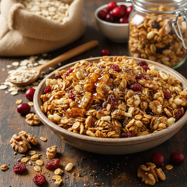 Cranberry-Walnut Energy Granola recipe