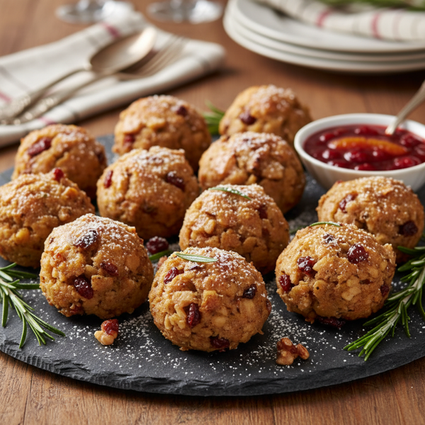 Cranberry-Walnut Stuffing Bites recipe