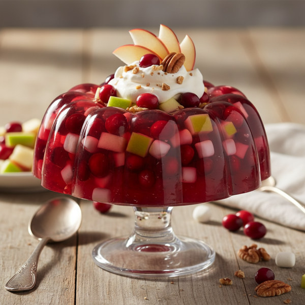 Cranberry Apple Waldorf Gelatin Delight recipe