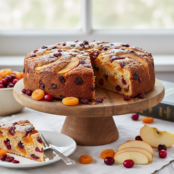 Cranberry Apricot Apple Delight Cake recipe