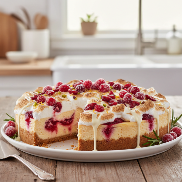 Cranberry Bliss Marshmallow Cheesecake recipe