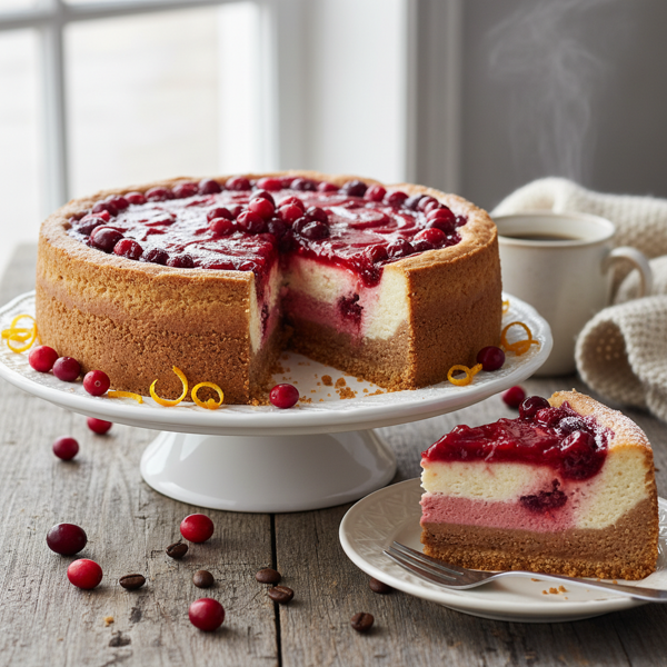 Cranberry Coffee Delight Cheesecake recipe