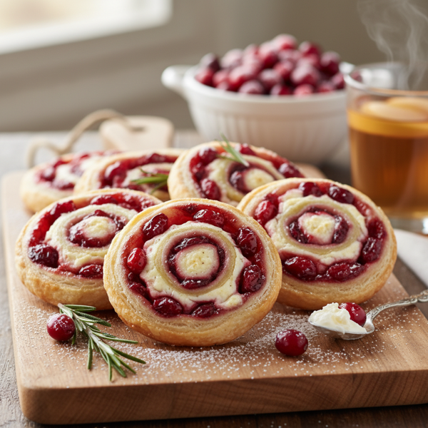 Cranberry Cream Cheese Delight Pinwheels recipe