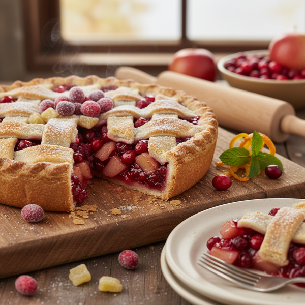 Cranberry Ginger Apple Delight Pie recipe