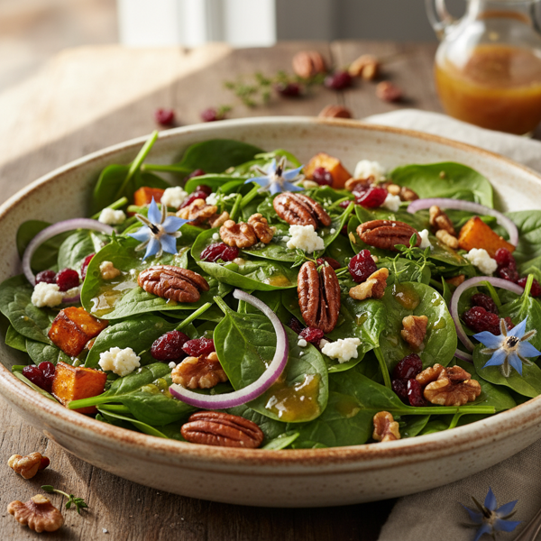 Cranberry Maple Spinach Salad Delight recipe
