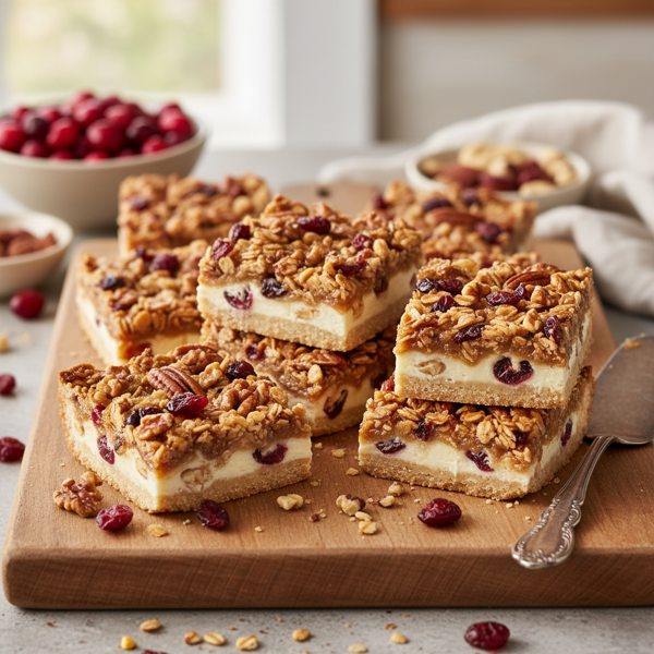 Cranberry Nut Crunch Bars recipe