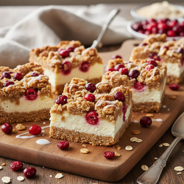 Cranberry Oat Cream Cheese Delight Bars recipe
