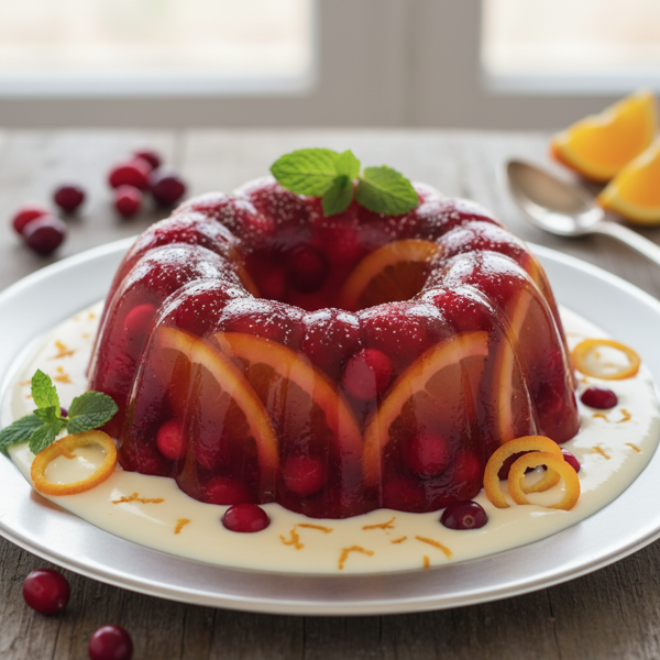 Cranberry Orange Gelatin Delight recipe