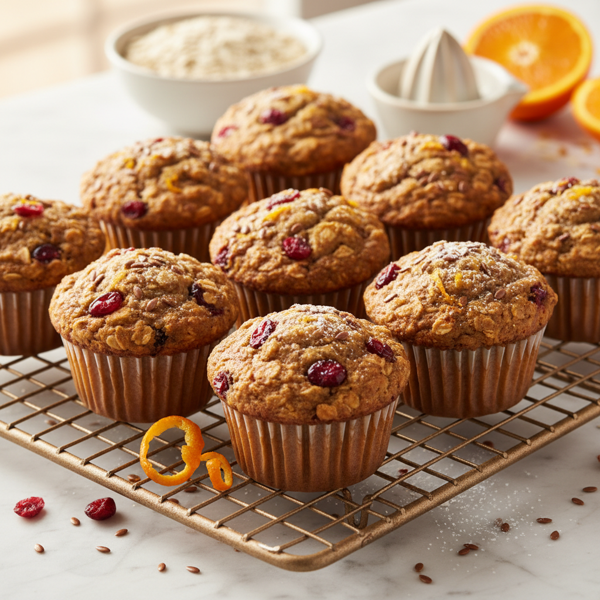 Cranberry Orange Oatmeal Muffins with Flax recipe