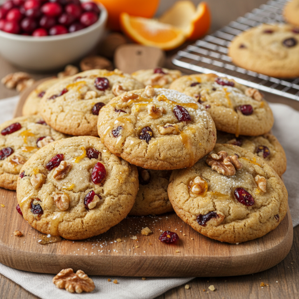 Cranberry Orange Walnut Delight Cookies recipe