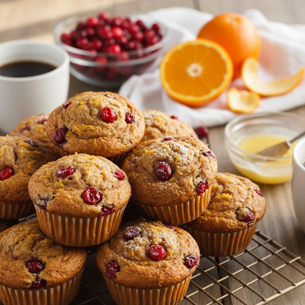 Cranberry Orange Whole Wheat Muffins recipe
