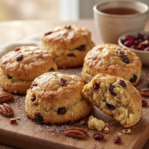 Cranberry Pecan Delight Scones recipe