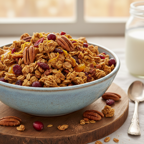 Cranberry Pecan Sunrise Granola recipe