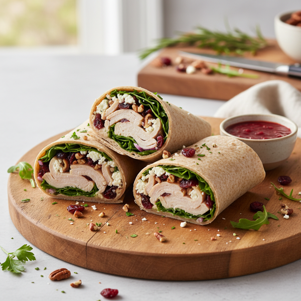 Cranberry Pecan Turkey Wraps recipe