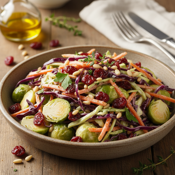 Cranberry Pine Nut Slaw Delight recipe