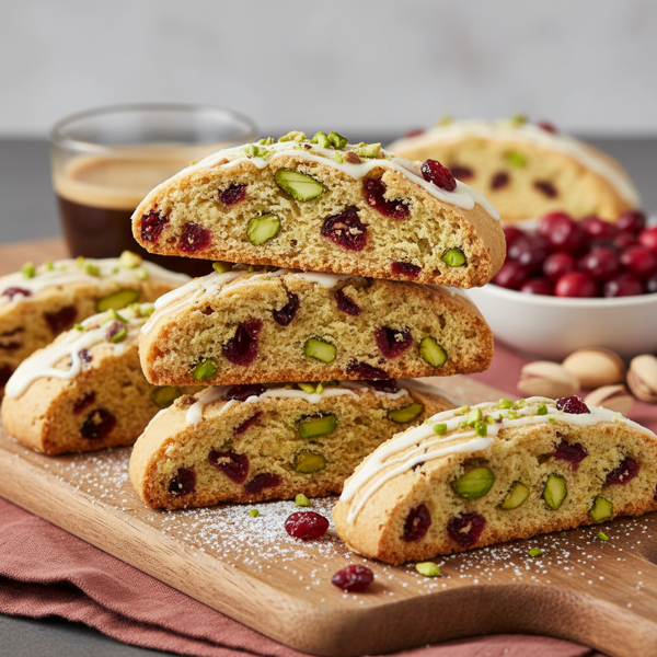 Cranberry Pistachio Biscotti Delight recipe