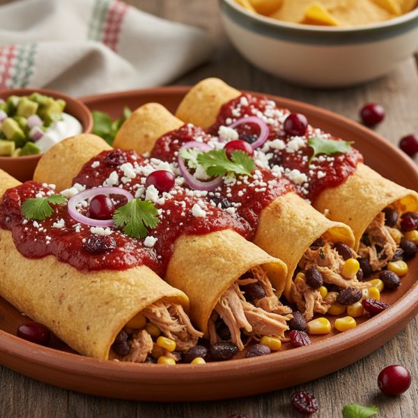 Cranberry Turkey Fiesta Enchiladas recipe
