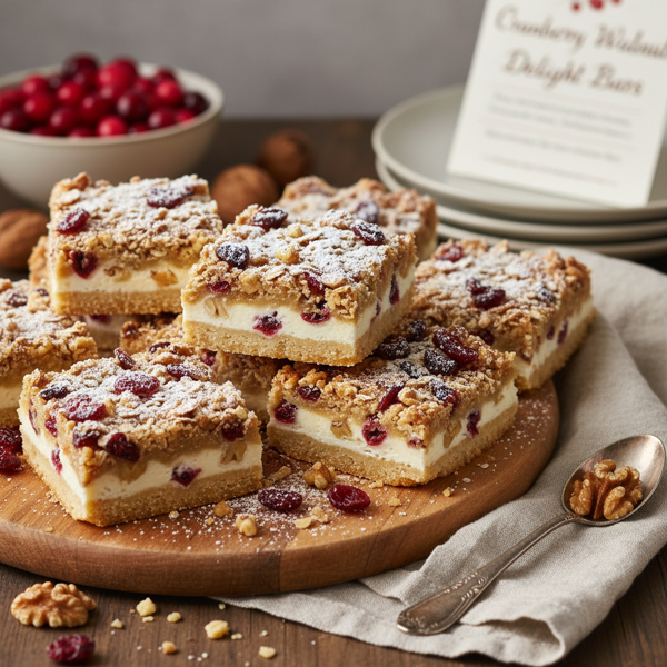 Cranberry Walnut Delight Bars recipe