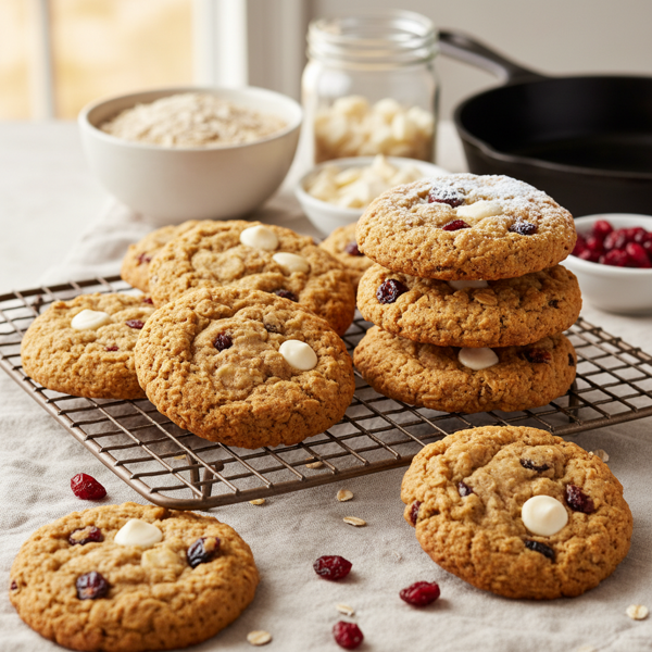 Cranberry White Chocolate Oatmeal Delights recipe