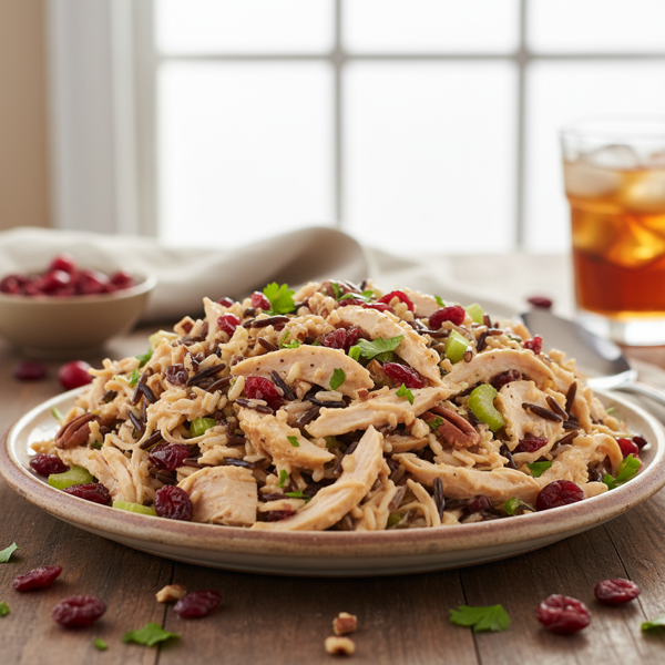 Cranberry Wild Rice Turkey Salad Delight recipe
