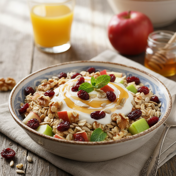Cranberry & Apple Breakfast Muesli Delight recipe