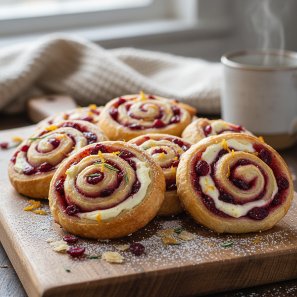 Cranberry & Cream Cheese Delight Pinwheels recipe