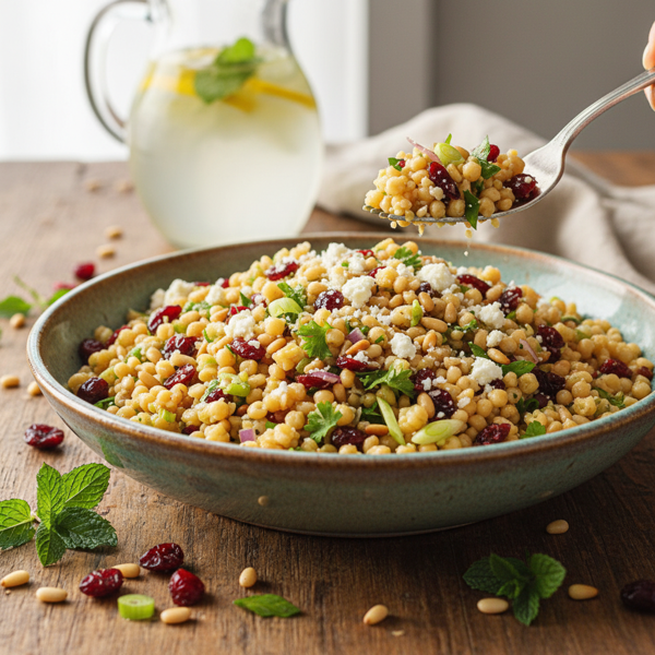 Cranberry & Pine Nut Israeli Couscous Salad recipe