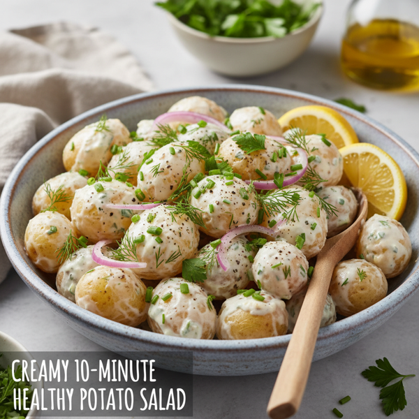 Creamy 10-Minute Healthy Potato Salad recipe