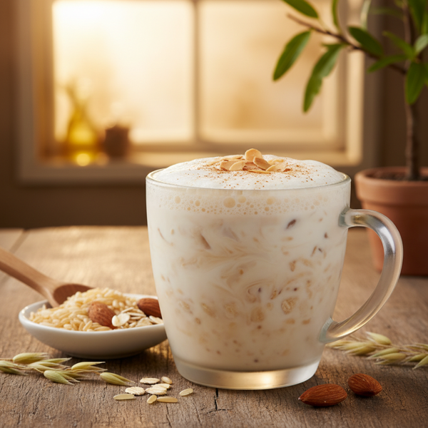 Creamy Almond Rice Oat Milk recipe