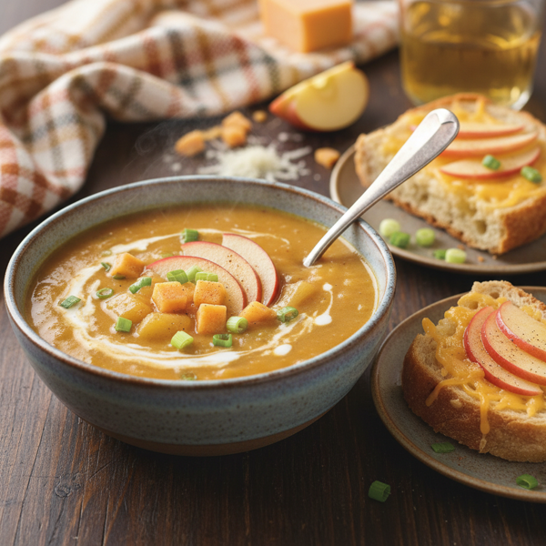 Creamy Apple-Cheddar Potato Soup recipe