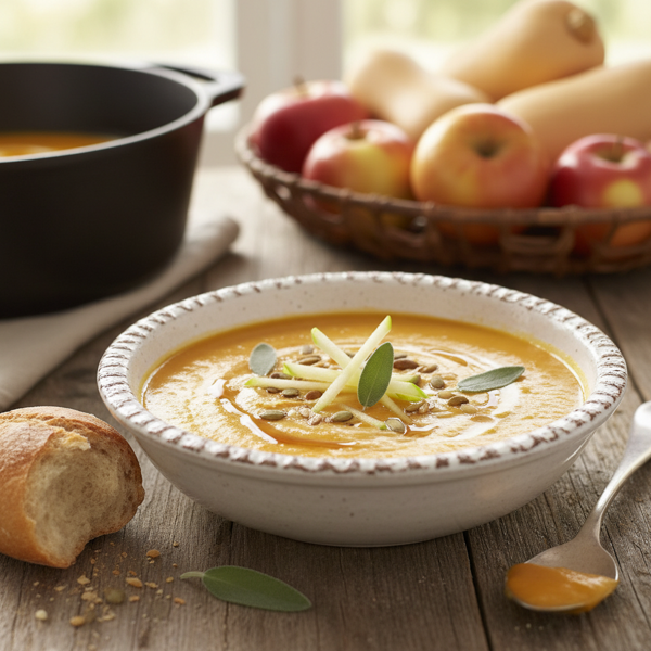 Creamy Apple Butternut Squash Bisque recipe
