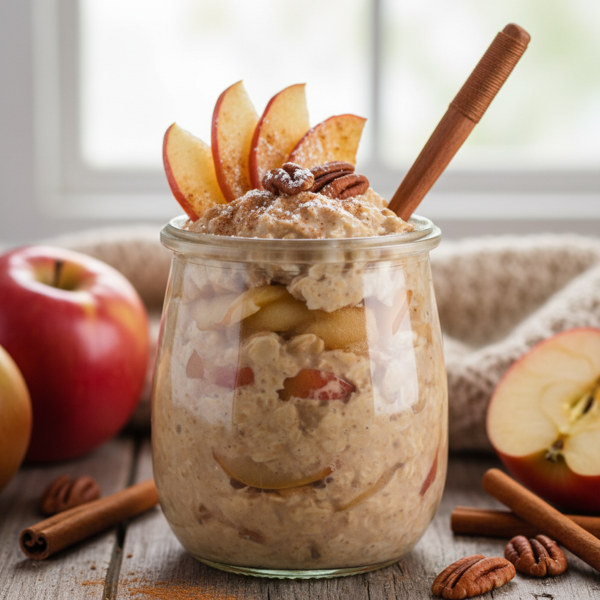 Creamy Apple Cinnamon Overnight Oatmeal recipe