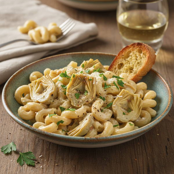 Creamy Artichoke Heart Pasta Delight recipe