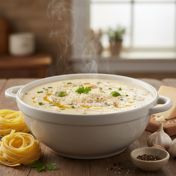 Creamy Asiago Garlic Alfredo Sauce recipe